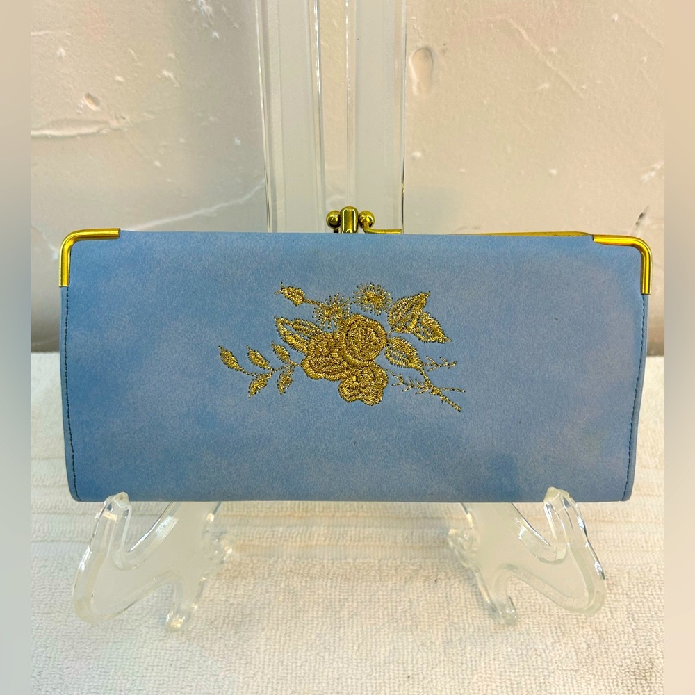 VINTAGE Leather Blue Wallet